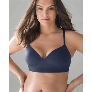 Soma Enbliss Smooth Full Coverage Wireless T-Shirt Navy‎ Bra Sz 36 DD